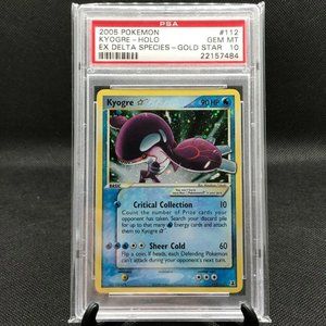 2005 Pokemon Ex Delta Species Kyogre Gold Star 112/113 PSA Gem Mint 10